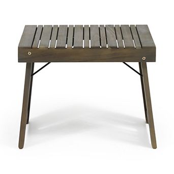 Kyoto Outdoor Acacia Wood Folding Side Table by Christopher Knight Home