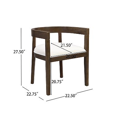 Ladieu Fabric and Wood Tub Dining Chairs by Christopher Knight Home