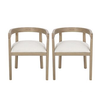 Ladieu Fabric and Wood Tub Dining Chairs by Christopher Knight Home