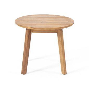 Brooklyn Outdoor Acacia Wood Side Table by Christopher Knight Home