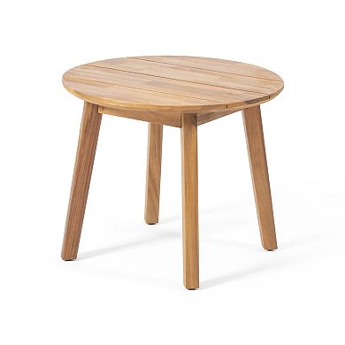 Brooklyn Outdoor Acacia Wood Side Table by Christopher Knight Home