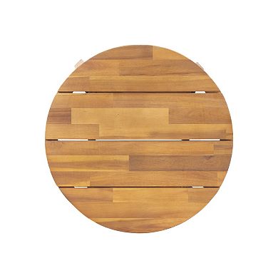 Brooklyn Outdoor Acacia Wood Side Table by Christopher Knight Home