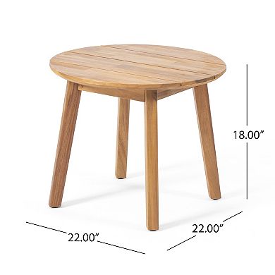 Brooklyn Outdoor Acacia Wood Side Table by Christopher Knight Home