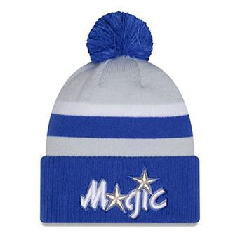 Men's New Era Gray/Blue Orlando Magic 2025/26 City Edition Cuffed Knit Hat with Pom