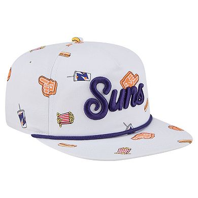 Men's New Era White Phoenix Suns Team Cheer Rope 19TWENTY Adjustable Hat