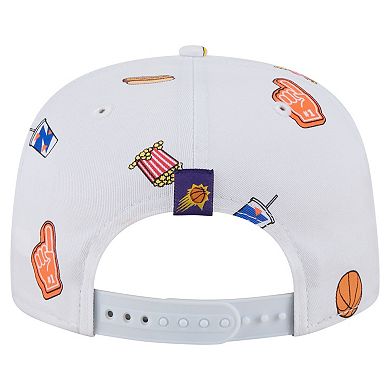 Men's New Era White Phoenix Suns Team Cheer Rope 19TWENTY Adjustable Hat