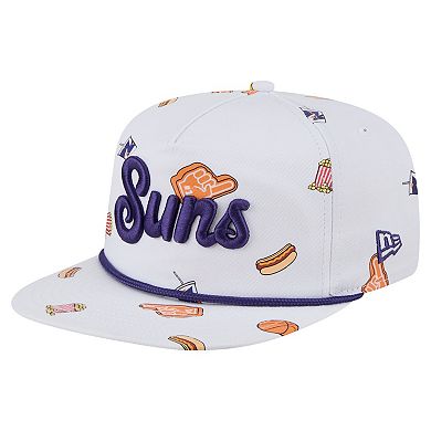 Men's New Era White Phoenix Suns Team Cheer Rope 19TWENTY Adjustable Hat