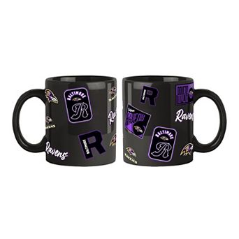 Logo Brands Baltimore Ravens 2-Pack 15oz. Color Mug Set