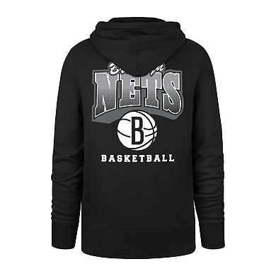 Men's '47 Black Brooklyn Nets 2025/26 City Edition Jab Step Headline Hoodie