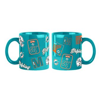 Logo Brands Miami Dolphins 2-Pack 15oz. Color Mug Set