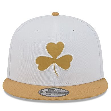 Men's New Era White/Gold Boston Celtics 2025/26 City Edition 9FIFTY Snapback Hat
