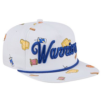 Men's New Era White Golden State Warriors Team Cheer Rope 19TWENTY Adjustable Hat