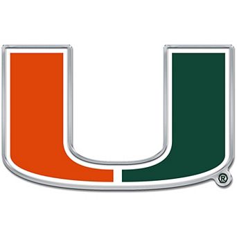 WinCraft Miami Hurricanes Colored Chrome Auto Emblem