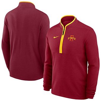 Men's Nike Cardinal Iowa State Cyclones Basketball Victory Dri-FIT Half-Zip Pullover