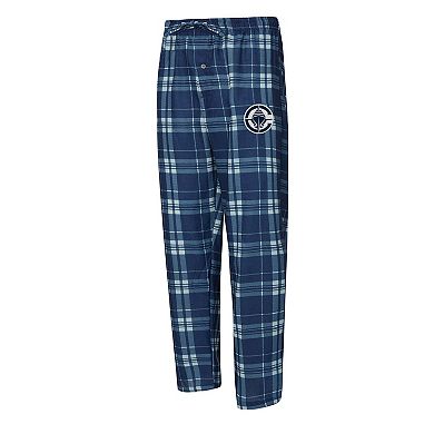 Men's Concepts Sport Navy LA Clippers Regulate Long Sleeve T-Shirt & Plaid Pant Set