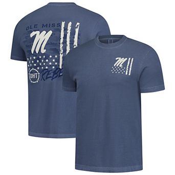 Men's Navy Ole Miss Rebels Comfort Colors OHT Camo Overlay T-Shirt