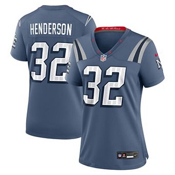 Women's Nike TreVeyon Henderson��Storm Blue New England Patriots 2025 Rivalries Collection Game Jersey