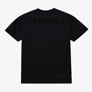 Men Mitchell & Ness Black Philadelphia Phillies Cooperstown Collection Phantom T-Shirt