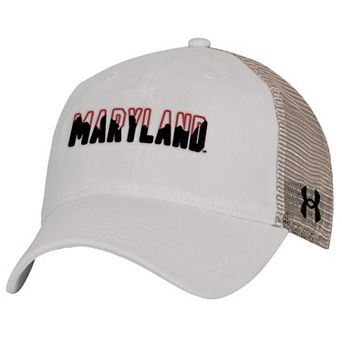 Men's Under Armour Cream Maryland Terrapins College Essentials Adjustable Trucker Hat