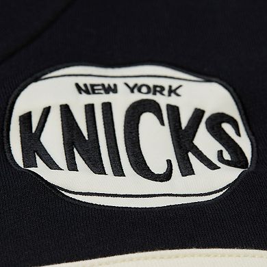 Men's Mitchell & Ness Olive/Black New York Knicks Double Clutch Head Coach Hoodie