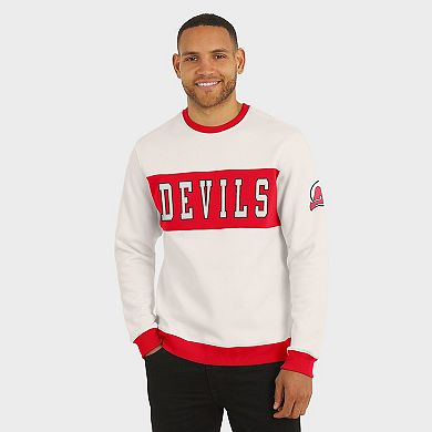 Men's Darius Rucker Collection by Fanatics Cream New Jersey Devils Colorblock Pullover Sweatshirt