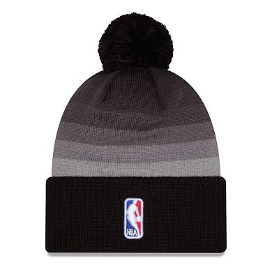 Men's New Era Gray/Black Utah Jazz 2025/26 City Edition Cuffed Knit Hat with Pom