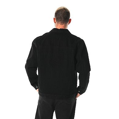 Unisex The Wild Collective Denim Carolina Panthers Button-Up Denim Jacket