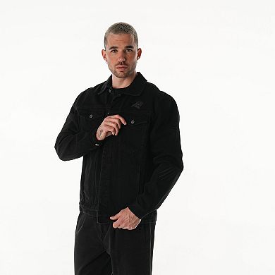 Unisex The Wild Collective Denim Carolina Panthers Button-Up Denim Jacket