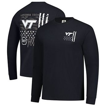 Men's Black Virginia Tech Hokies OHT Camo Overlay Comfort Colors Long Sleeve T-Shirt