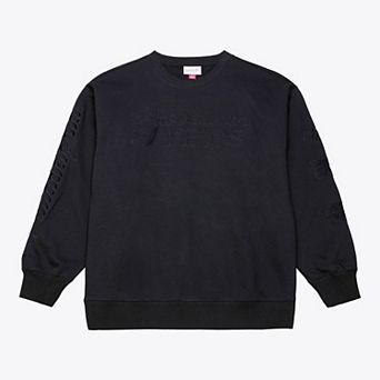 Men's Mitchell & Ness Black Philadelphia Flyers Phantom Fleece Crew Neck Sweatshirt