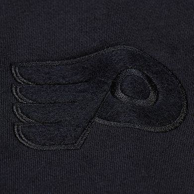 Men's Mitchell & Ness Black Philadelphia Flyers Phantom Fleece Crew Neck Sweatshirt