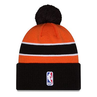 Men's New Era Orange/Black LA Clippers 2025/26 City Edition Cuffed Knit Hat with Pom