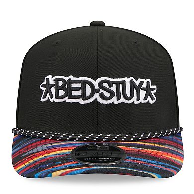 Men's New Era Black Brooklyn Nets 2025/26 City Edition 9SEVENTY Adjustable Hat