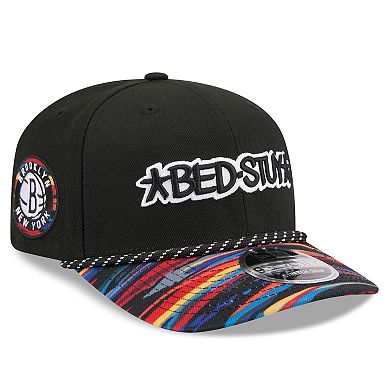 Men's New Era Black Brooklyn Nets 2025/26 City Edition 9SEVENTY Adjustable Hat