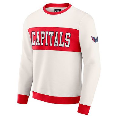 Men's Darius Rucker Collection by Fanatics Cream Washington Capitals Colorblock Pullover Sweatshirt