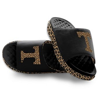 Women's ISlide Black Tennessee Volunteers Cheetah Dip Motive Slide Sandals
