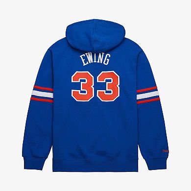 Men's Mitchell & Ness Patrick Ewing Blue New York Knicks Name & Number Hoodie