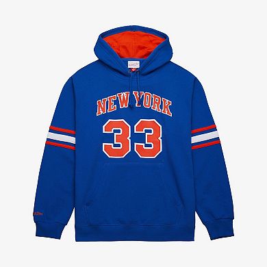 Men's Mitchell & Ness Patrick Ewing Blue New York Knicks Name & Number Hoodie