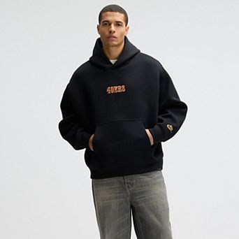 Men's Nike Black San Francisco 49ers 2025 Rivalries Collection Oversized Tech Fleece Hoodie
