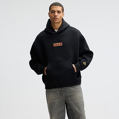Men's Nike Black San Francisco 49ers 2025 Rivalries Collection Oversized Tech Fleece Hoodie