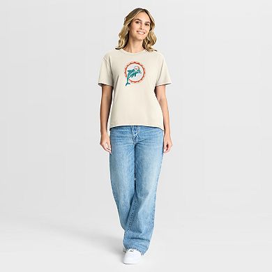 Women's Fanatics Cream Miami Dolphins Dove Legacy T-Shirt