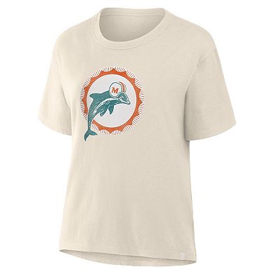 Women's Fanatics Cream Miami Dolphins Dove Legacy T-Shirt