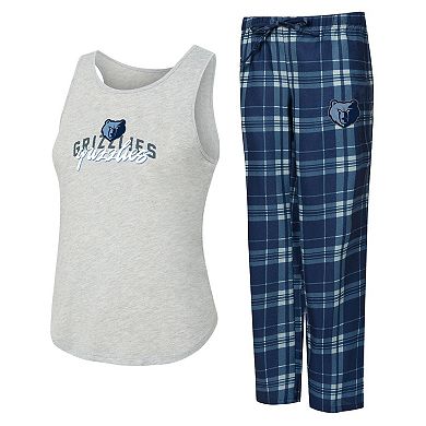 Women's Concepts Sport Navy Memphis Grizzlies Regulate Tank & Pant Set