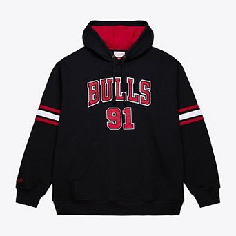 Men's Mitchell & Ness Dennis Rodman Black Chicago Bulls Name & Number Hoodie