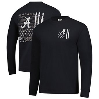Men's Black Alabama Crimson Tide OHT Camo Overlay Comfort Colors Long Sleeve T-Shirt