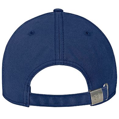 Men's Under Armour Navy Navy Midshipmen College Essentials Washed Cotton Blend Adjustable Hat