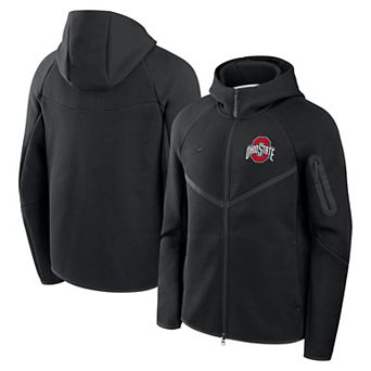 Men's Nike Black Ohio State Buckeyes Tech Fleece Full-Zip Windrunner Hoodie