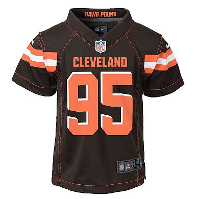 Infant Nike Myles Garrett Brown Cleveland Browns Team Player Game Jersey