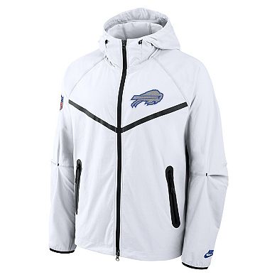 Men's Nike White Buffalo Bills 2025 Rivalries Collection Tech Raglan Full-Zip Jacket