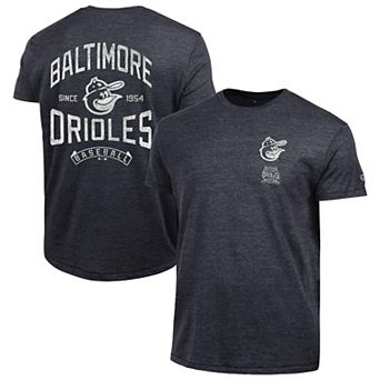 Men's Champion Black Baltimore Orioles Vintage 3-Hit Tri-Blend T-Shirt
